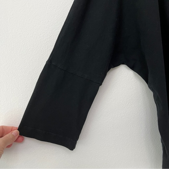 LNA Dolman Sleeve Black Tee 3/4 Sleeve Top 100% Cotton Size Small - Picture 2 of 9